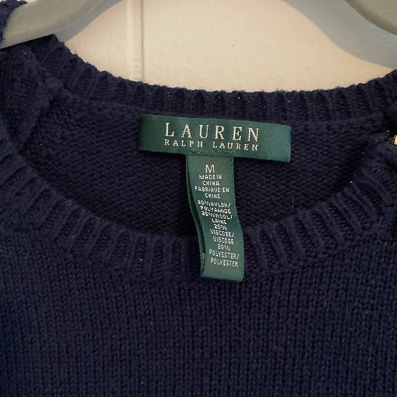 Lauren Ralph Lauren Dark Blue ‘sweater’ top - Picture 2 of 4